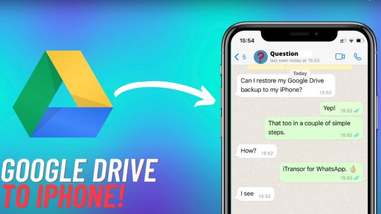How To Restore WhatsApp From Google Drive To iPhone Easily